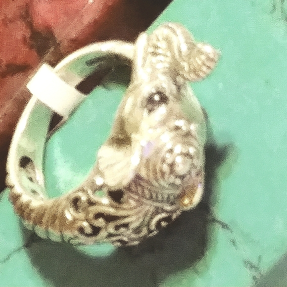 NWT 🛑LOWEST PRICE🛑 IOLITE EYED/ELEPHANT STERLING BYPASS RING. SIZE-(6.5)/6-1/2 - Picture 4 of 9